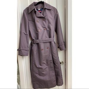 Lilac trench coat with removable lining